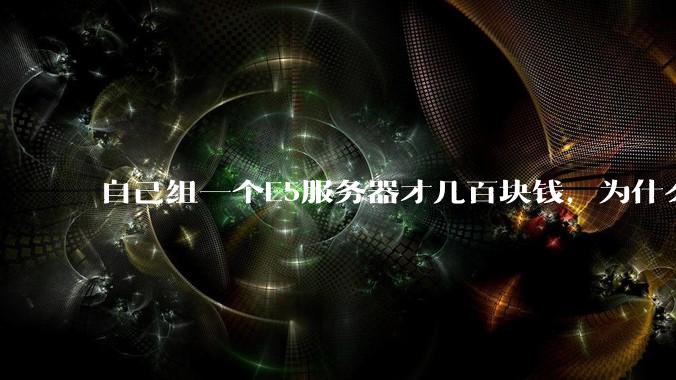 自己组一个E5服务器才几百块钱，为什么去阿里云租这么贵?