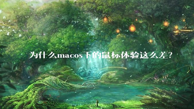 为什么macos下的鼠标体验这么差？
