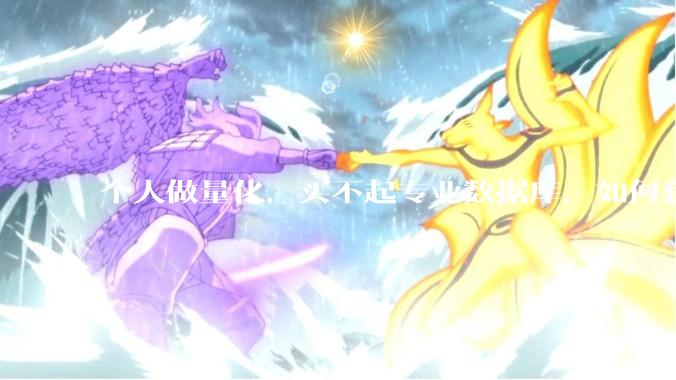 个人做量化，买不起专业数据库，如何获取 L2数据?