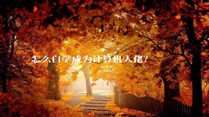 怎么自学成为计算机大佬？