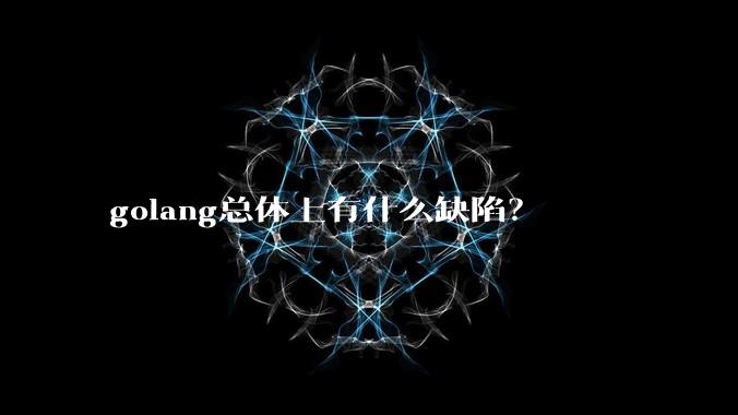 golang总体上有什么缺陷？