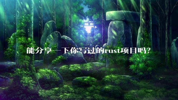 能分享一下你写过的rust项目吗？