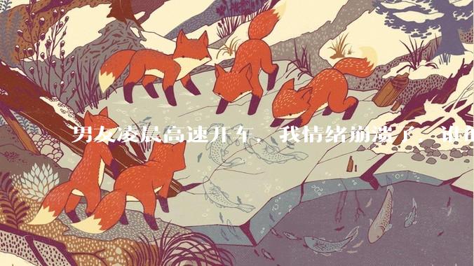 男友凌晨高速开车，我情绪崩溃了，谁的错?